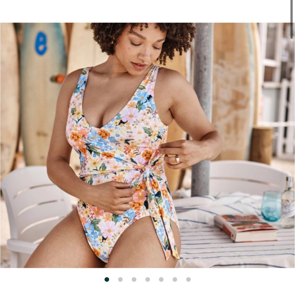 Summersalt x rifle paper co. Marguerite perfect wrap one piece